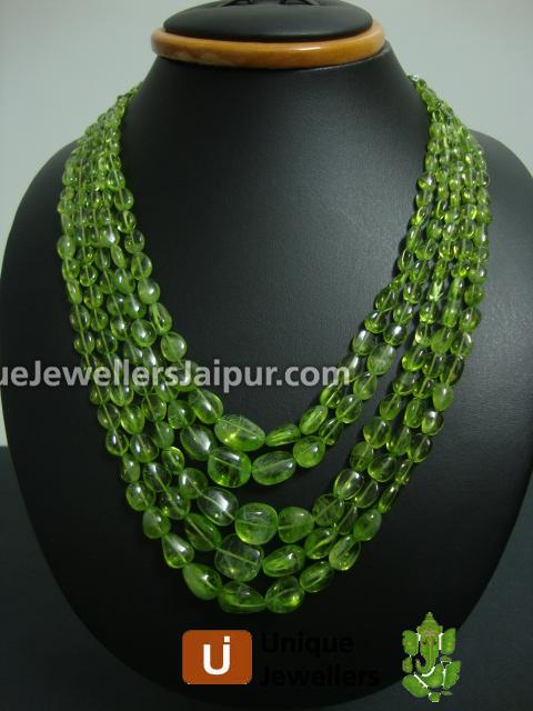 Peridot Plain Nugget Beads